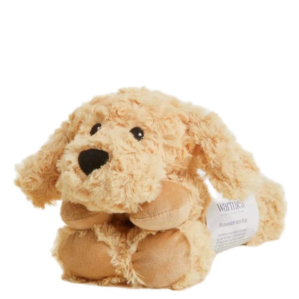 Warmies Golden Dog Microwavable Neck Wrap Plush Lavender Scented Weighted